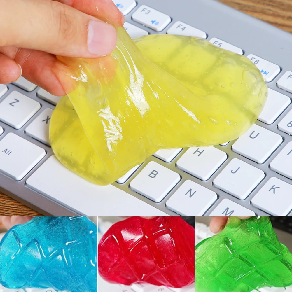 

Soft Cleaning Gel Universal Gel Cleaner Putty Car Vent Outlet Keyboard Cleaning Mud Dust Remover Interior Cleaning Duster Slime