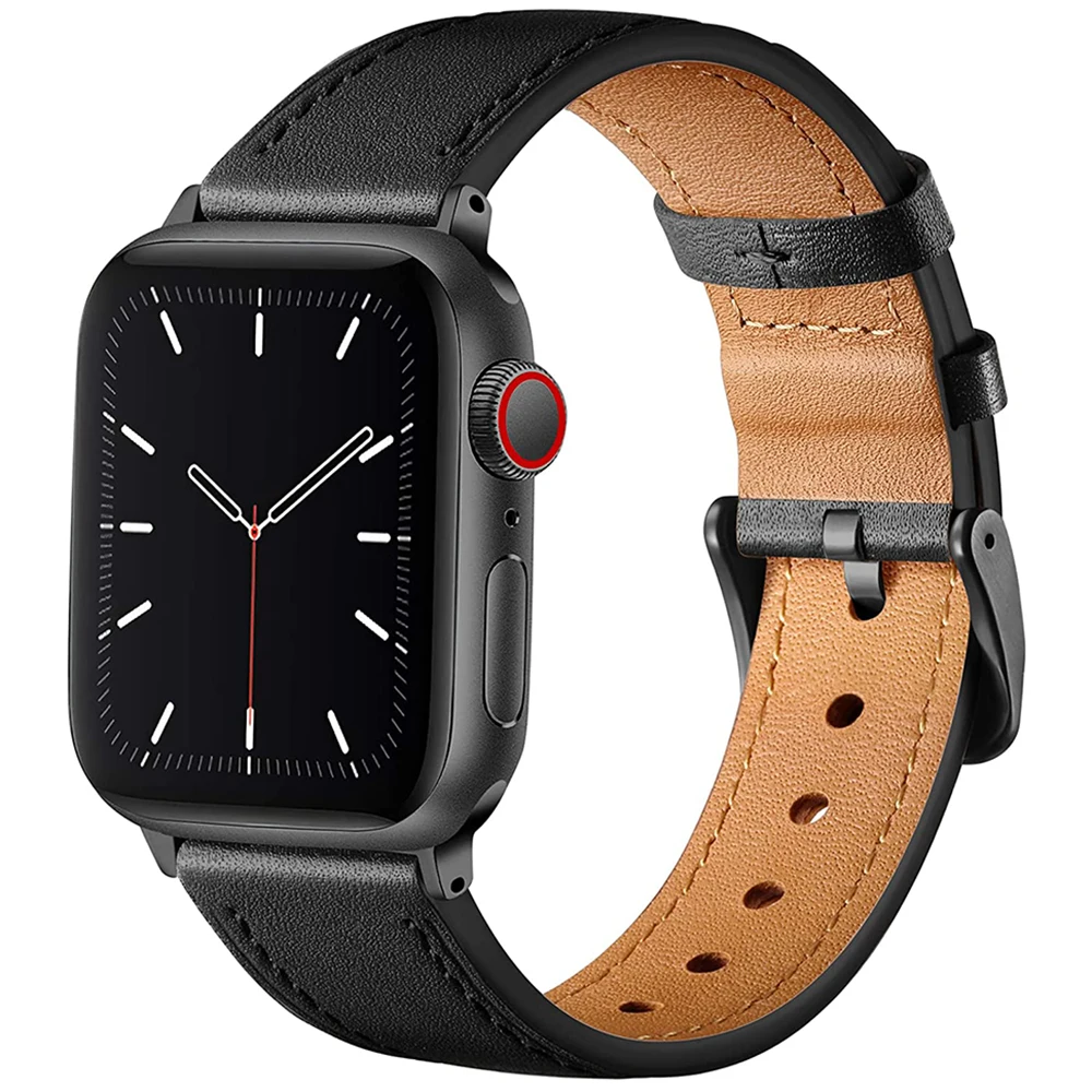 

Leather Modern Buckle Bracelet For Apple Watch Band 45mm 41mm 44mm 40mm 42mm/38mm Correa Strap iwatch series 5 4 3 6 SE 7 strap
