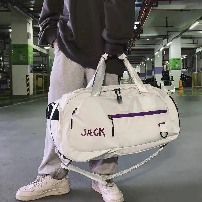 Fashion Gym Bags Waterproof Sports Fitness Travel Handbag for Man Woman Backpack Outdoor Training Yoga Bag with Shoe Compartment