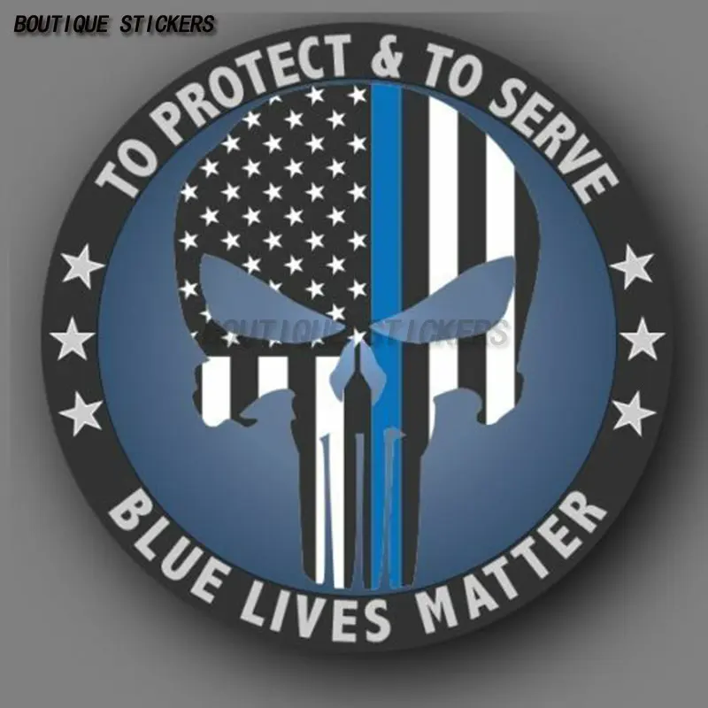 

Police Blue Lives Matter American Flag Stickers Car Truck Decal Usa Quality Vinyl Cover Scratches Waterproof Motorcycle Decals