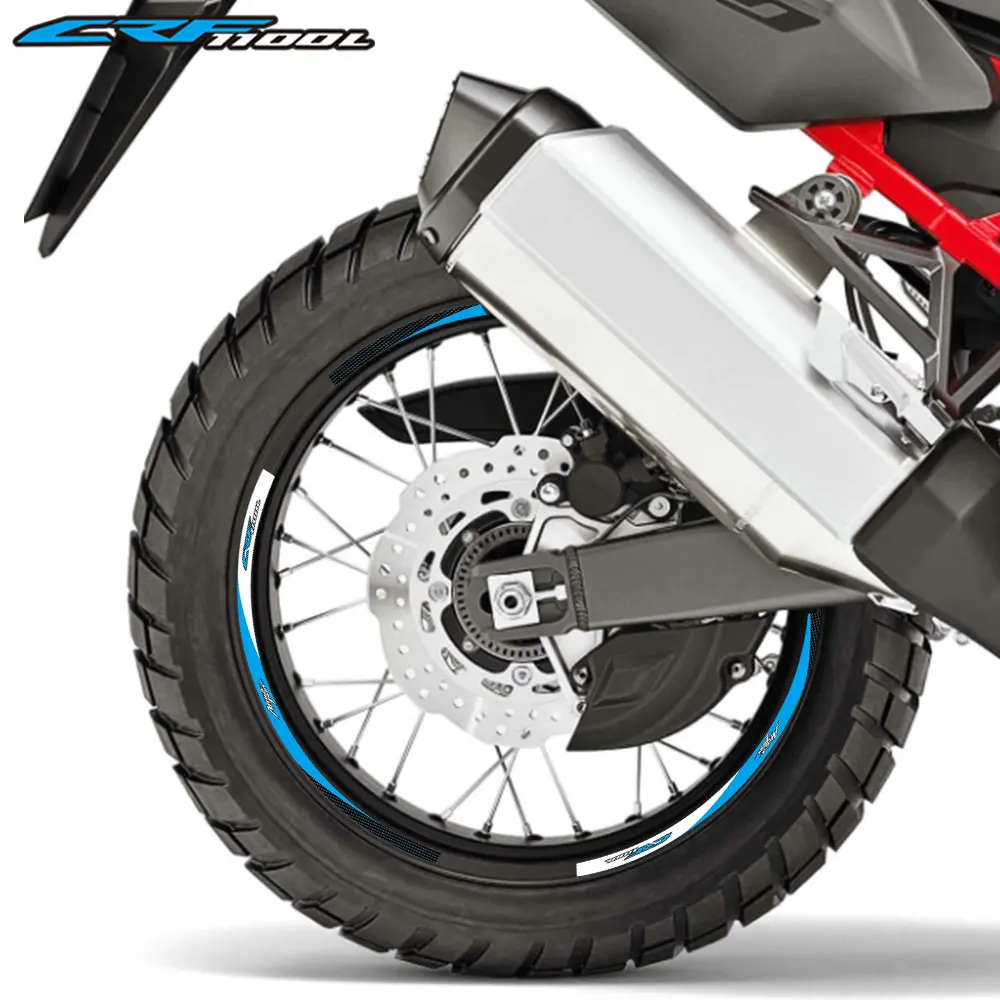 

Motorcycle Accessories Wheels Sticker Rim Tire Reflective Stripe Decorative Decals Set For HONDA CRF1100L Africa Twin crf 1100l