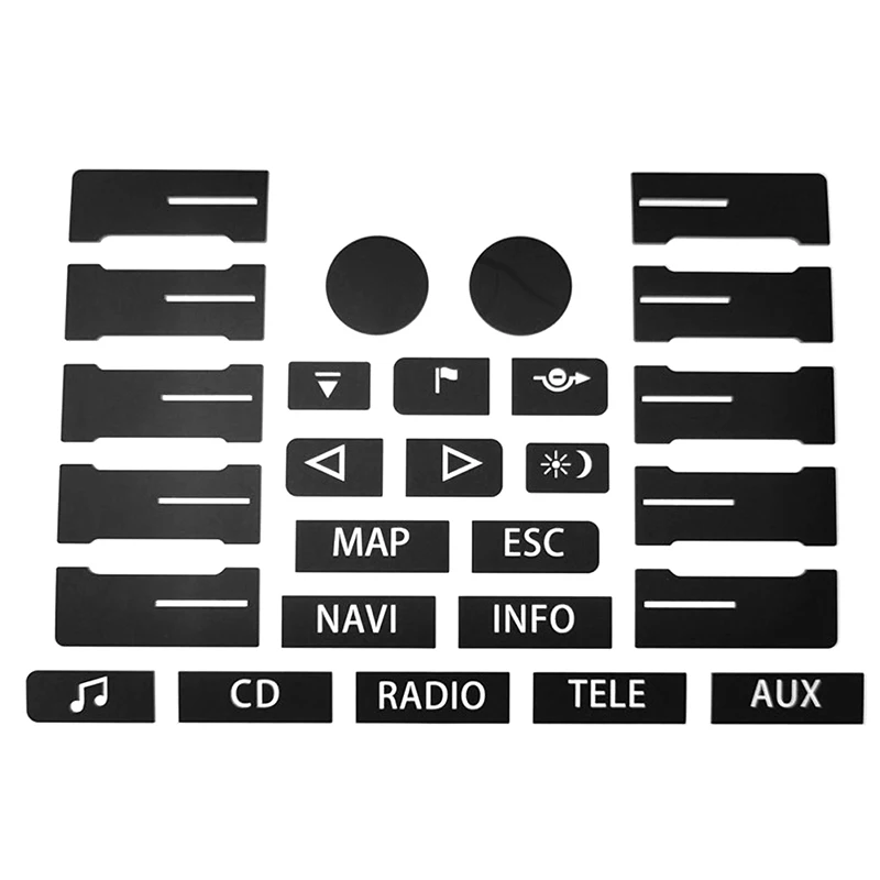 8 шт. набор автомобильных матовых черных кнопок ремонтный комплект наклейки для