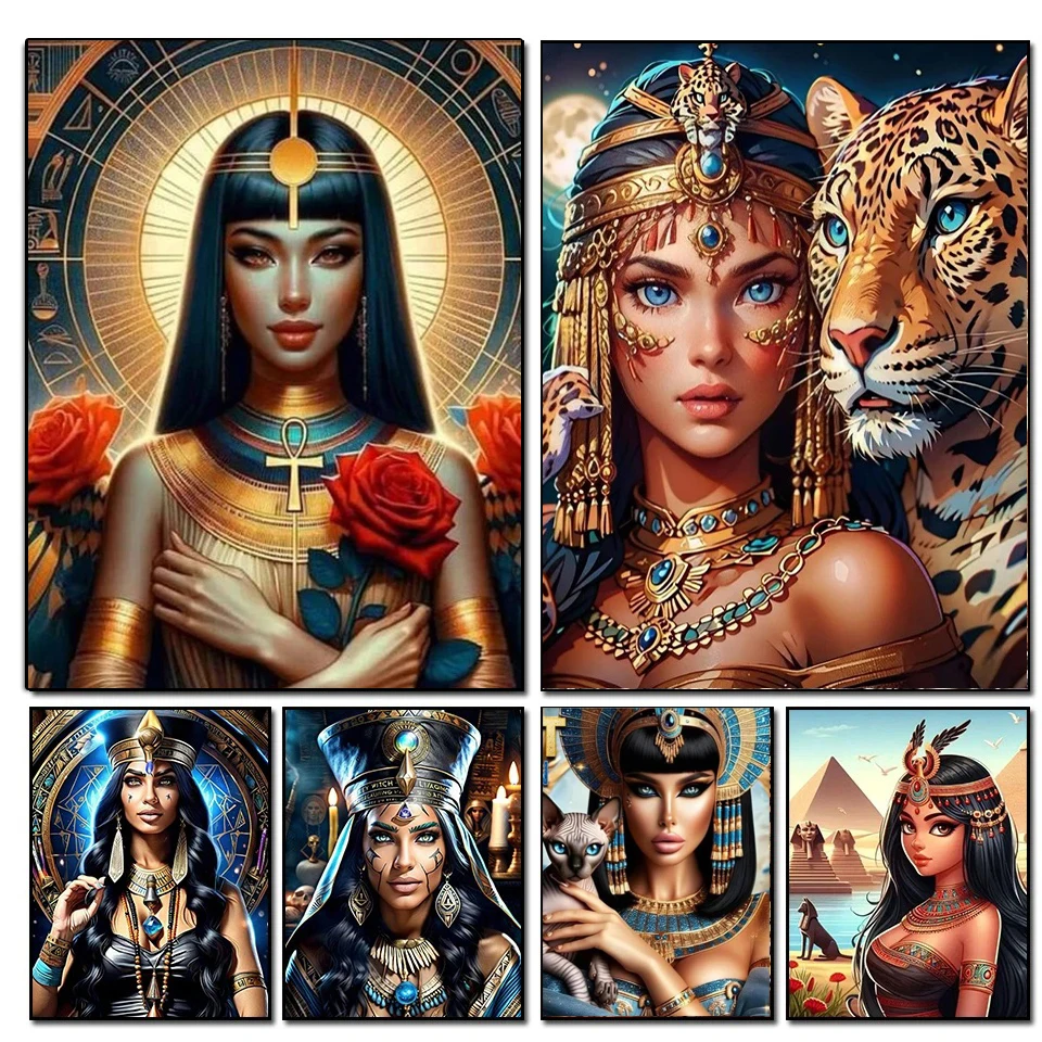 Магическая египетская королева алмазная живопись 2024 Diy украшения вышивка