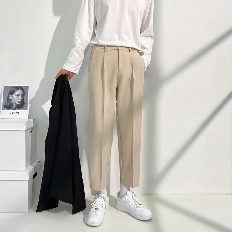 

New 2023 Men's trendy three quarters wide leg casual trousers