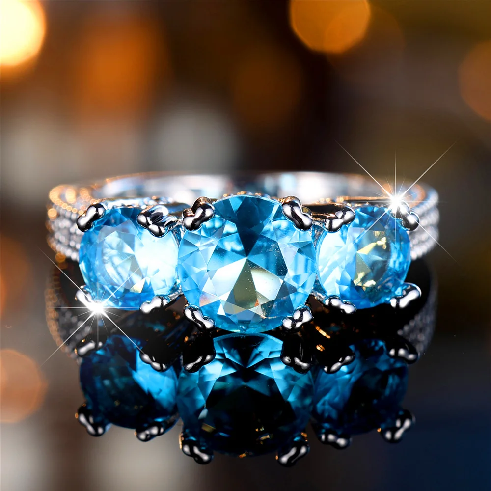 Женское Обручальное кольцо с цирконом винтажное обручальное серебряного цвета