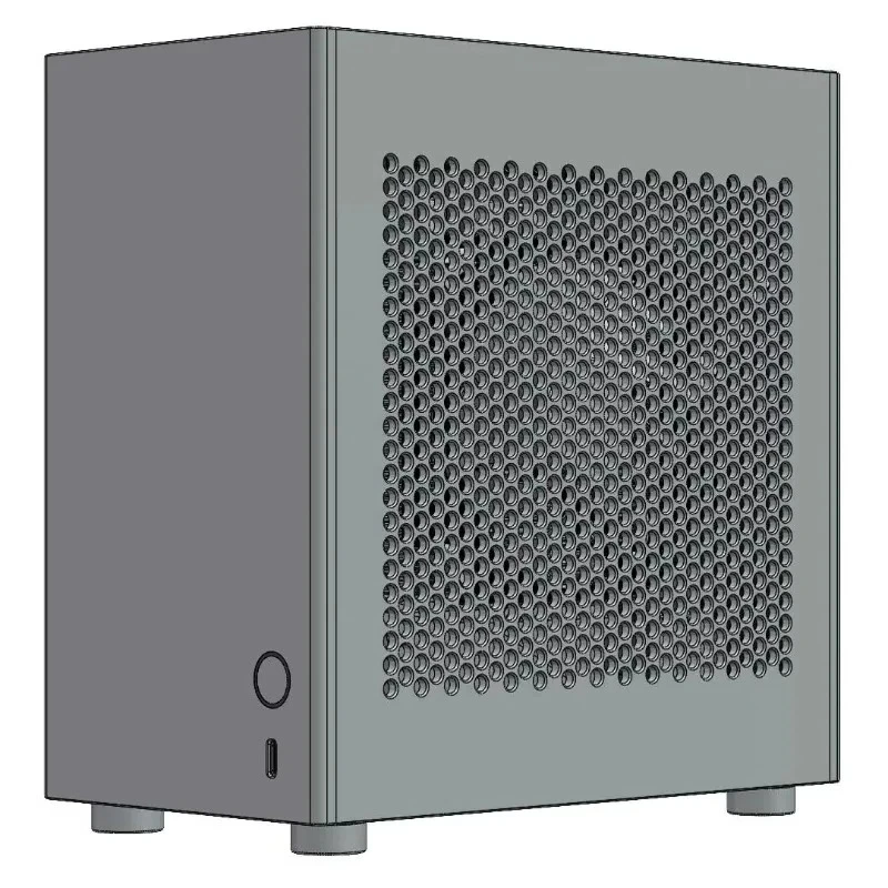 Корпус ZS-A4DCITX V3 Mini ITX, 4.3 л, цельноалюминиевый, полувысокий, для видеокарты RTX4060 (Knife Card) (art.: 3920da533a760) - 3920da533a760
