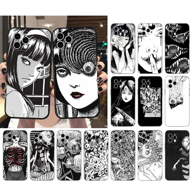 

Phone Case For iphone 14 Pro Max 13 12 11 Pro Max XS XR X 12mini 7 8 Plus SE Horror manga Tomie Junji Ito Case Funda