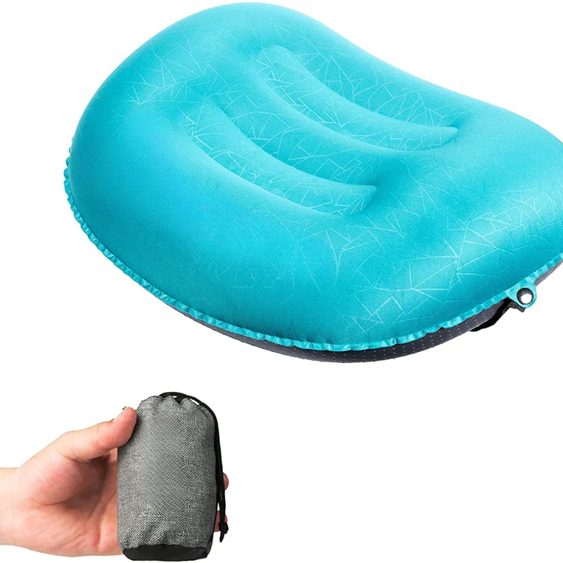 

Ultralight Inflatable Camping Pillow - Compressible, Compact, Ergonomic Pillow for Sleeping, Car Camp or Beach
