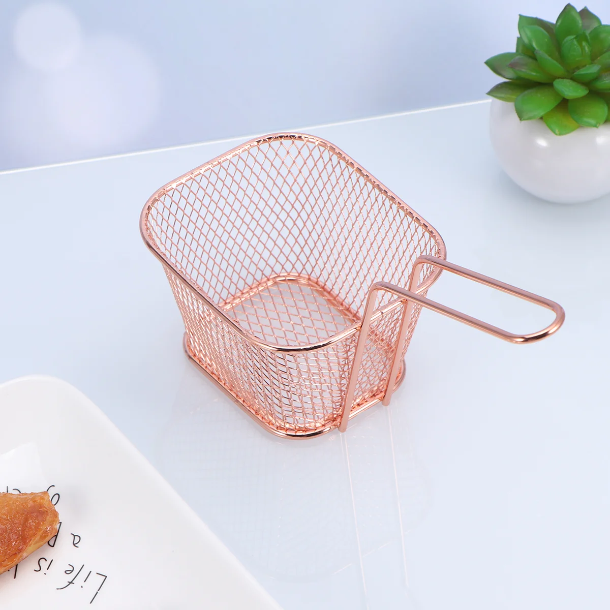 

2 Pcs Wire Fry Strainer Stainless Steel Strainer Presentation Basket Metal Strainer Onion Rings Cooking Basket