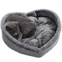 cat bed soft plush anti slip bottom pet dogs bed washable comfortable self warming indoor sleeping cozy kitty teddy