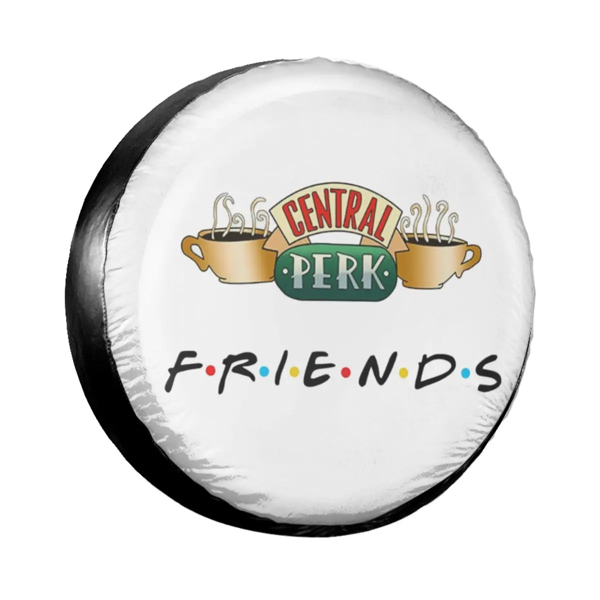 

Friends TV Show Spare Tire Cover Case Bag Pouch for Pajero Central Perk Cafe Car Wheel Protectors Accessories 14" 15" 16" 17"