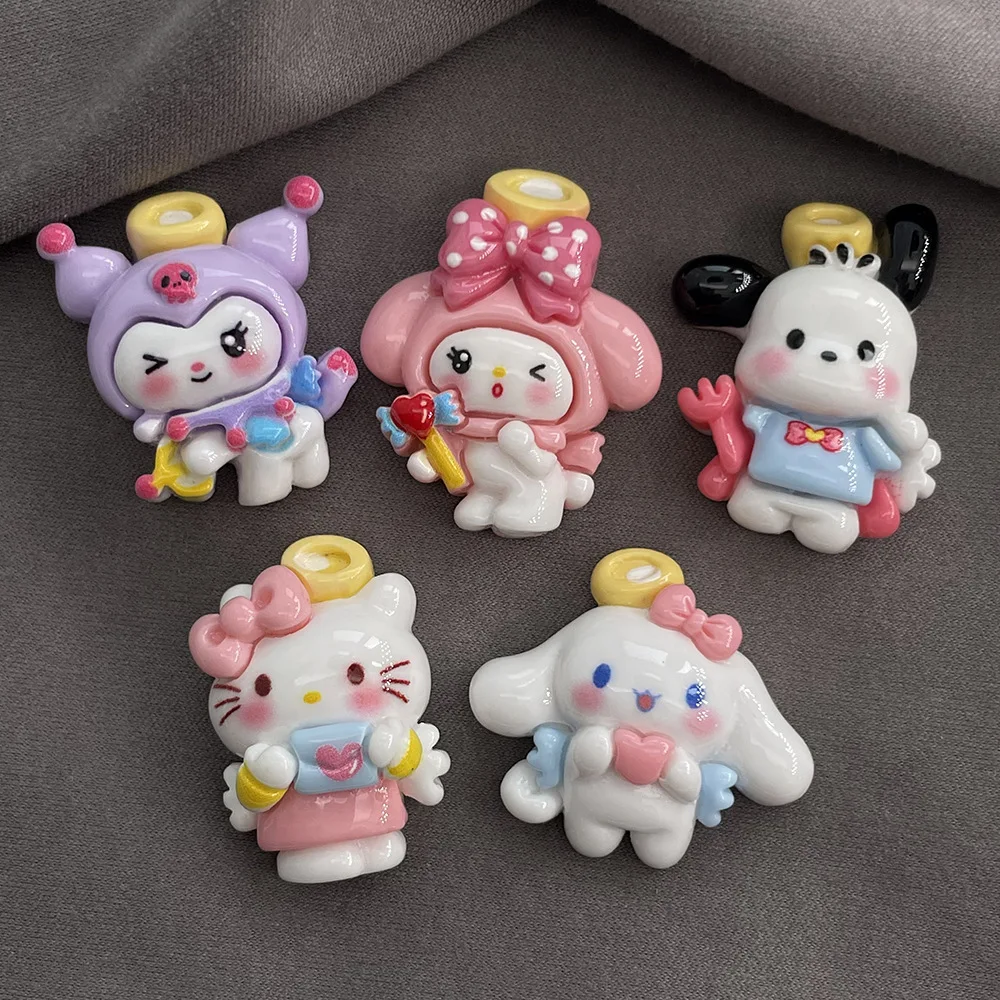 Кабошон с плоским основанием из мультфильма Hello Kitty 10 шт.