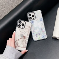 ins vintage oil painting butterfly phone case for iphone 13 pro max 11 12 pro max xr xs max 7 8 plus transparent tpu soft cover