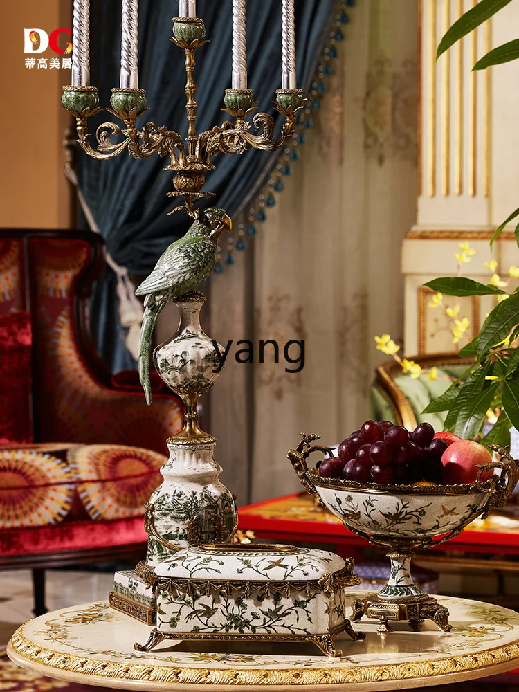 Коробка для салфеток LXL керамическая медная Бытовая фотография роскошное