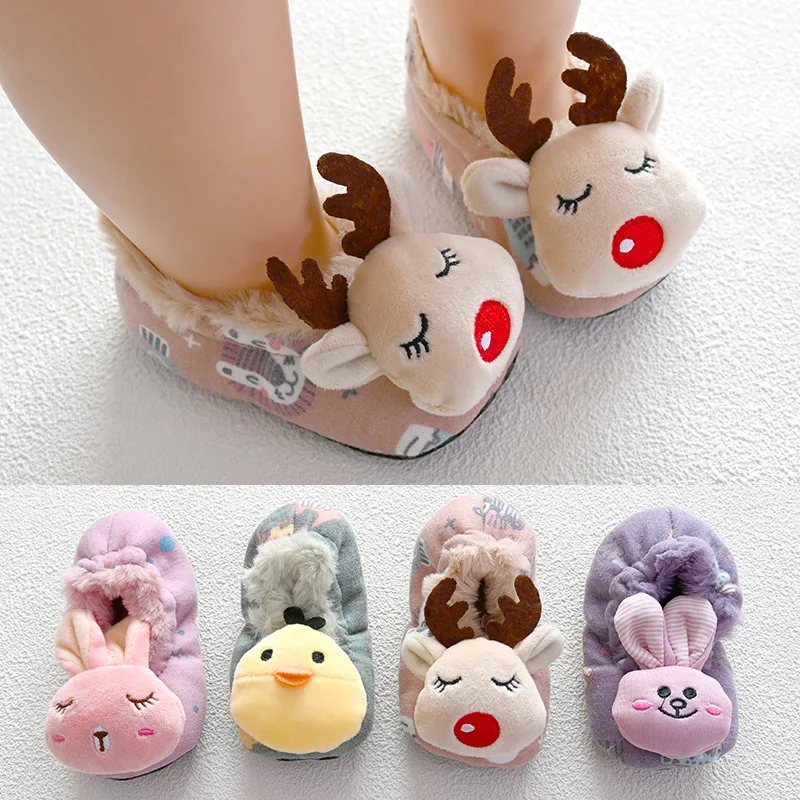 

First Walkers Baby shoes qiu dong velvet baby toddler shoes cartoon D82 - B