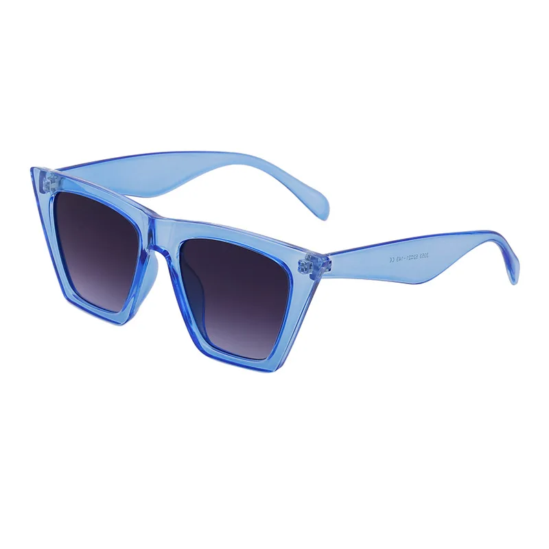 

Fashion Hipster Blue Polarized Sunglass Women Designer Retro Oversize Polarized Cat Eye Square Anti Reflective Sun Glasses UV400