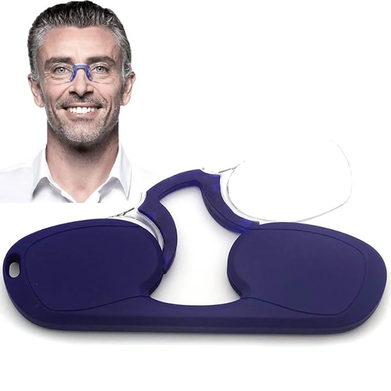 

Силиконовые карманные очки для чтения IENJOY с зажимом для носа для мужчин и женщин, портативные очки TR, мягкие очки для пожилых, 1,0, 2,0, 2,5, 3,0