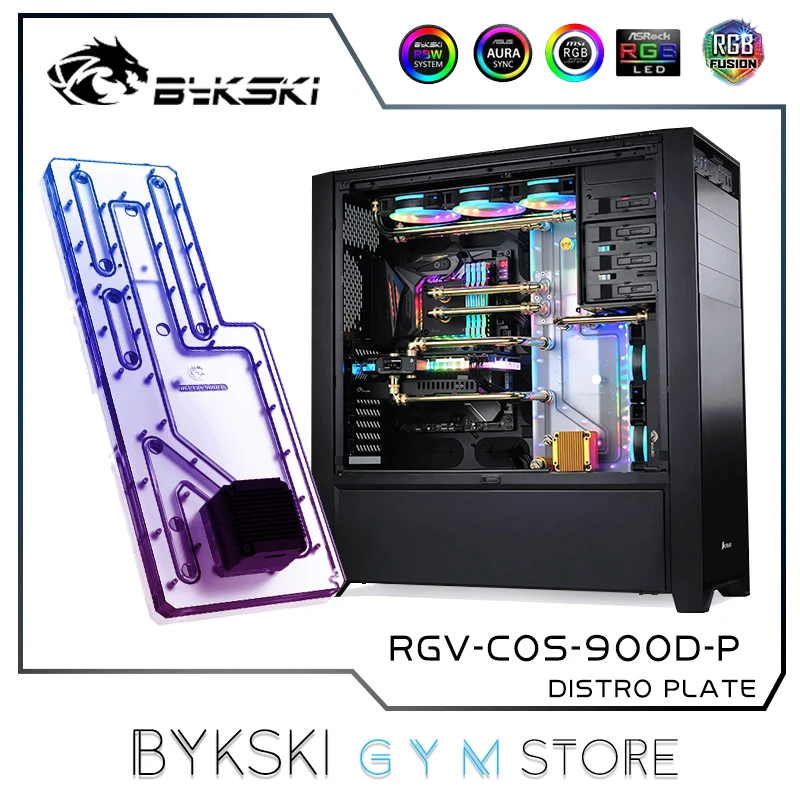 

Bykski Waterway Board Kit For Corsair 900D Case, Distro Plate +Radiator+Fittings+Pump+Fan For Cooling System, RGV-COS-900D-P