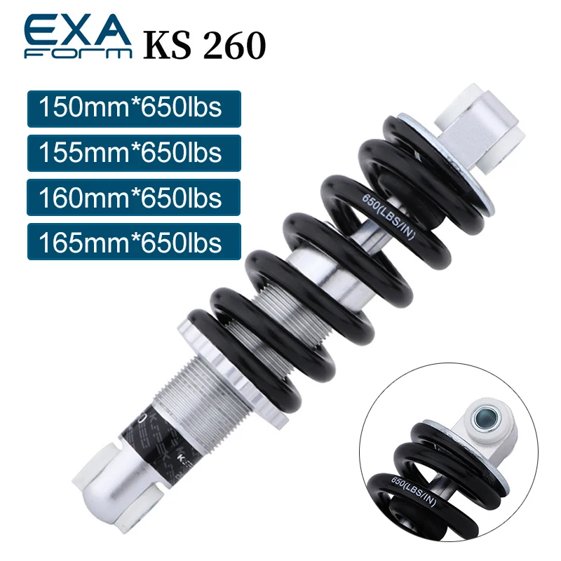 

Задний амортизатор для велосипеда KS EXA Form 260, подвесные амортизаторы 150 фунтов, мягкий задний горный велосипед, фонарь 160, 165, мм
