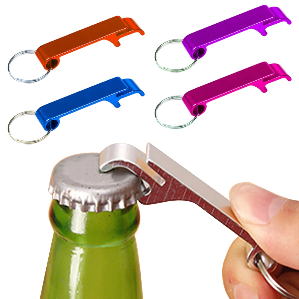 

180pcs Bottle Opener Random Color With Keychain Beverage Can Beer Opener Kitchen Accessories Outdoor Camping Picnic Opener