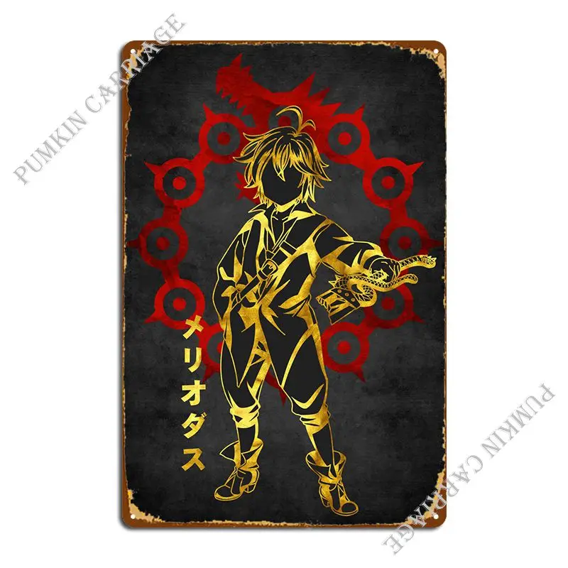 

Мелиодас семь смертных грехов металлический знак плакат Гараж железная стена Декор вечерние жестяной знак плакат