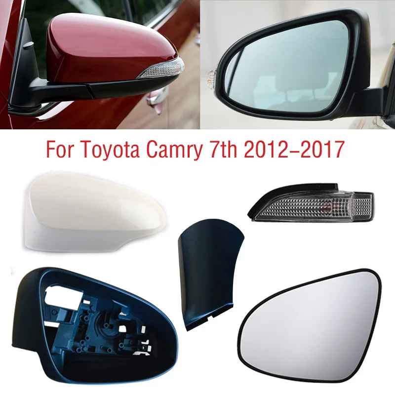 

Car Side Mirror Turn Signal Light Lamp Lens Glass Rearview Mirror Frame Lower Base Cover Lid For Toyota Camry XV50 7th 2012-2017