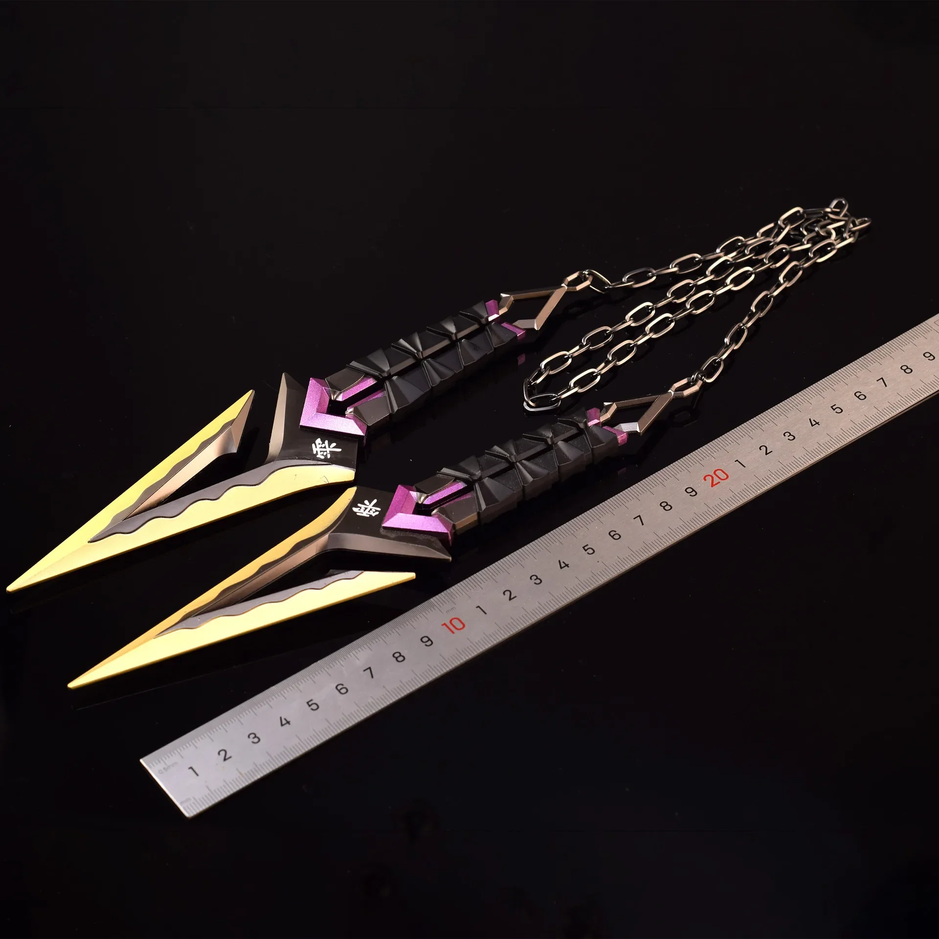 22 см Valorant Kuronami No Yaiba пара фиолетовая цельнометаллическая игрушка меч игры