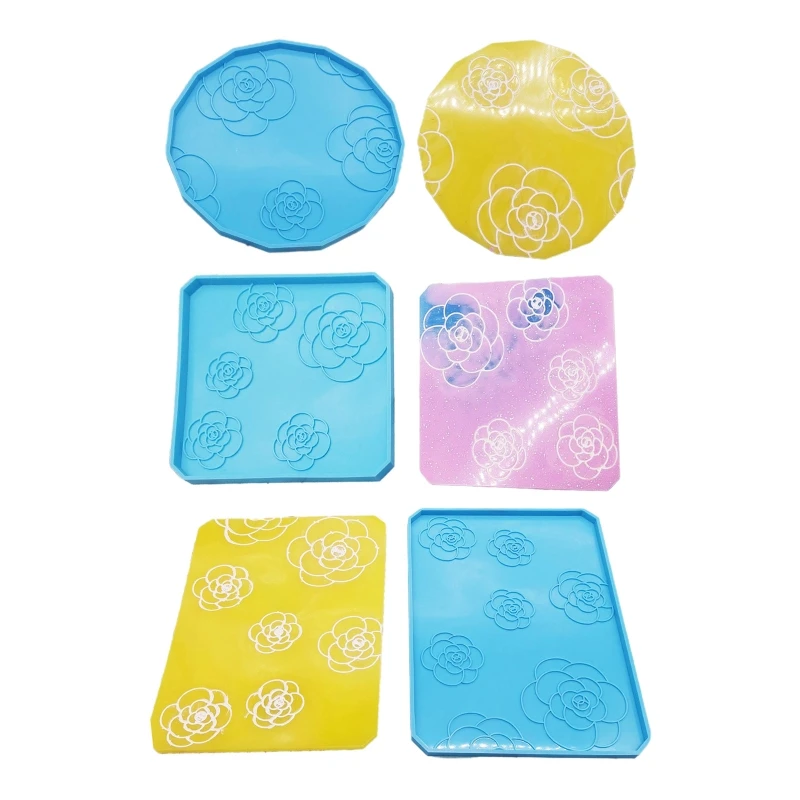 

Квадратные силиконовые формы для подставок «сделай сам», прозрачная подставка для чашек, силиконовая форма для отлива эпоксидной смолы «сделай сам» H8WF