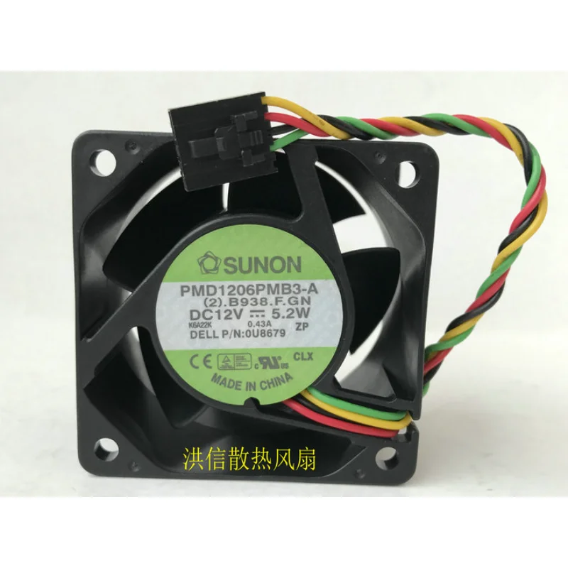 Новый Кулер Для ЦП, вентилятор для охлаждения сервера SUNON PMD1206PMB3-A DC 12V 5,2 W 6038 60*60*38 мм