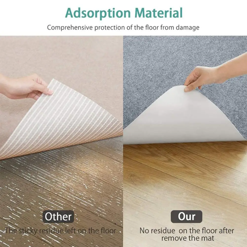Office Chair Mat for Hardwood Computer Gaming Rolling PVC Self Adhesive Waterproof Anti-Slip Floor Protector Rug |