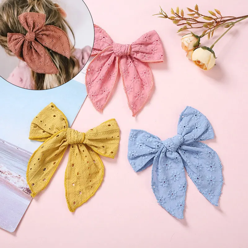 

2Pcs/set Girl Hair Pins Baby Hair Clips Bows Barrette Princess Clip Children Kinder Haar Accessoires Jacquard Hairpin Hairgrip