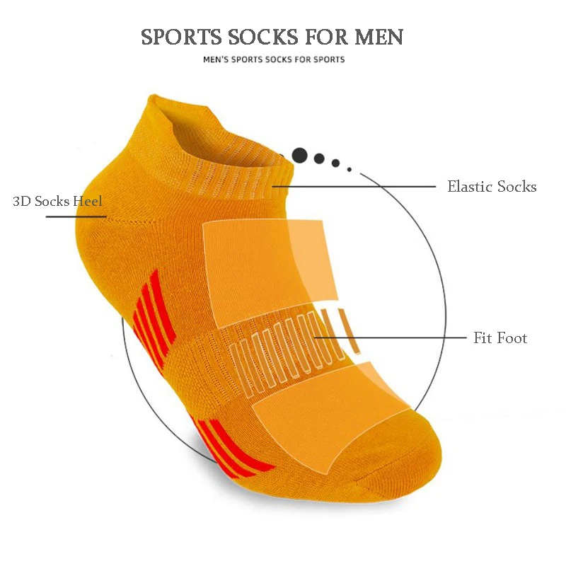 5 Pairs Mens Basketball Sports Short Tube Casual Striped Breathable Ankle Socks Outdoor Trainer Running Football Travel Socks