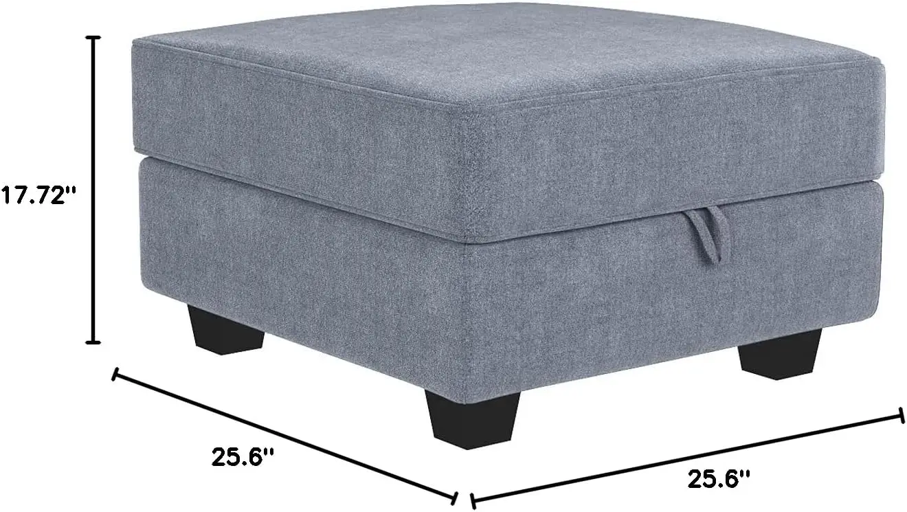 Квадратный оттоманский модуль для модульного секционного дивана оттоманка