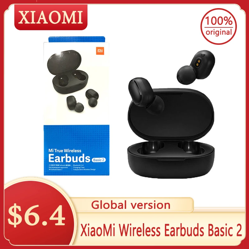 Оригинальные беспроводные наушники Xiaomi Airdots 2 Tws Bluetooth 5 0 Mi Ture наушники-вкладыши Basic