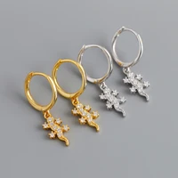 new ear buckle accessories diamond luxury gecko s925 pure tremella buckle earrings