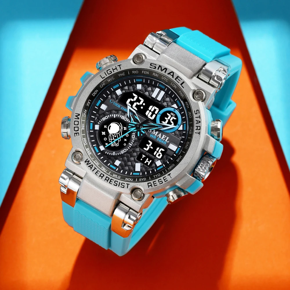 SMAEL цифровые часы мужские водонепроницаемые военные армейские шоковые кварцевые