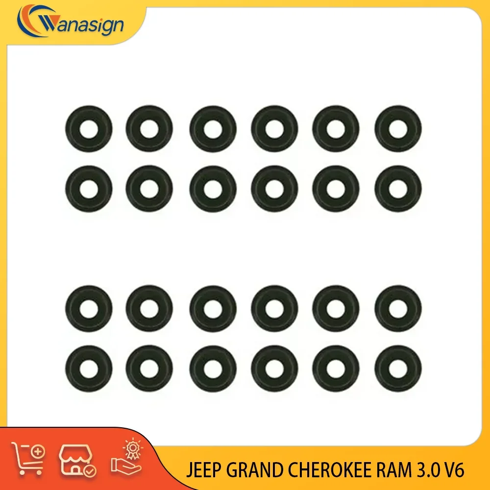 Фото Комплект уплотнений штока клапана для JEEP GRAND CHEROKEE RAM 1500 CHRYSLER 300C LANCIA MASERATI 3.0L V6 DIESEL DOHC, 24 шт. №1
