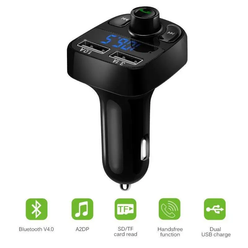 PIXLINK 2 порта USB зарядка FM передатчик для автомобиля Bluetooth беспроводное устройство |