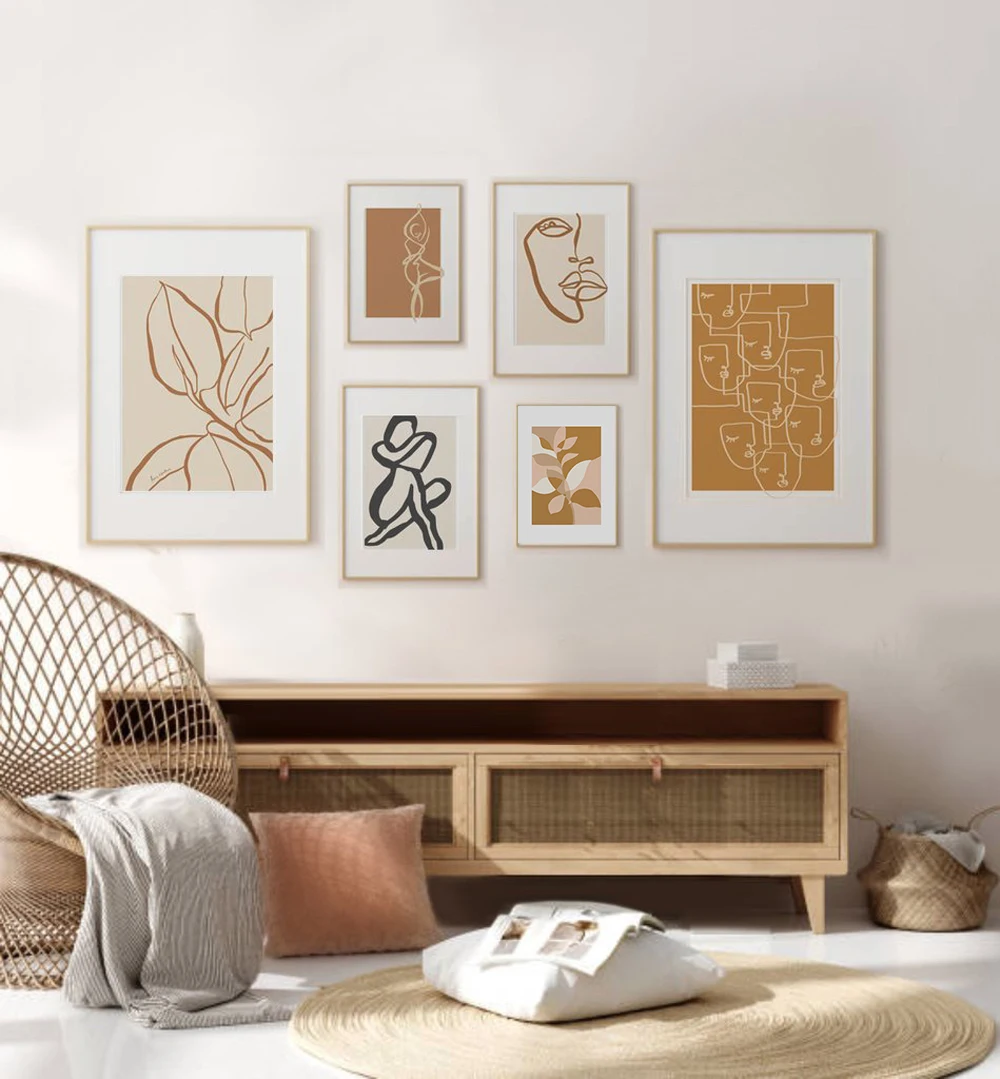 

Скандинавский минималистичный Morandi абстрактная Геометрическая линия цветные настенные постеры на холсте Живопись принты для гостиной художественный Декор