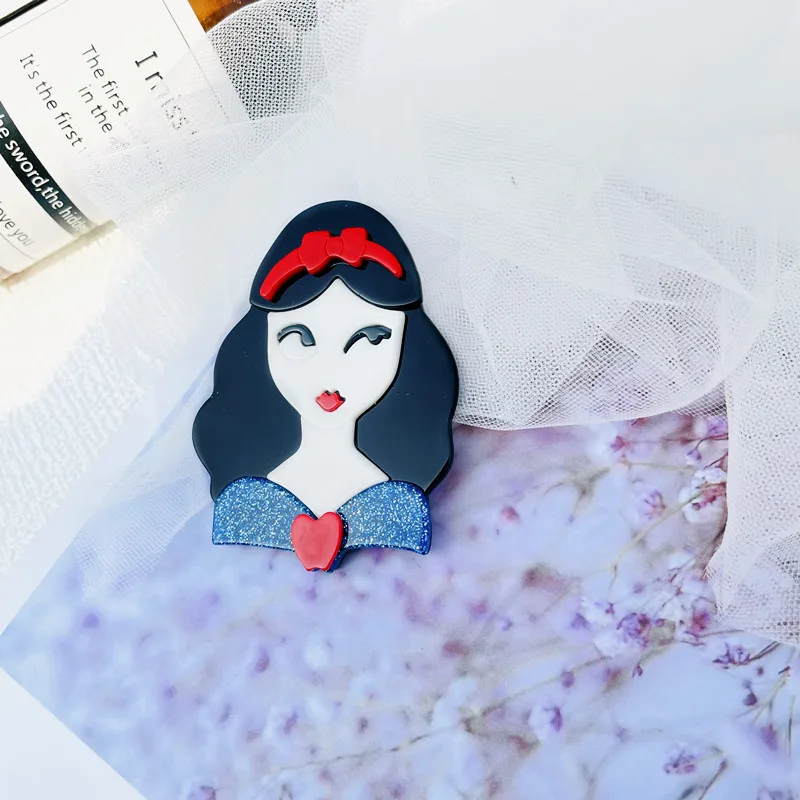Wuli&ampbaby Акриловые принцесса броши для женщин унисекс Прекрасная фигура девушки на вечеринке броши Подарки на случайный повод.
