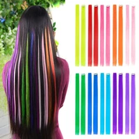 wig colorful heat resistant hair decor long extension hairpiece for ladies