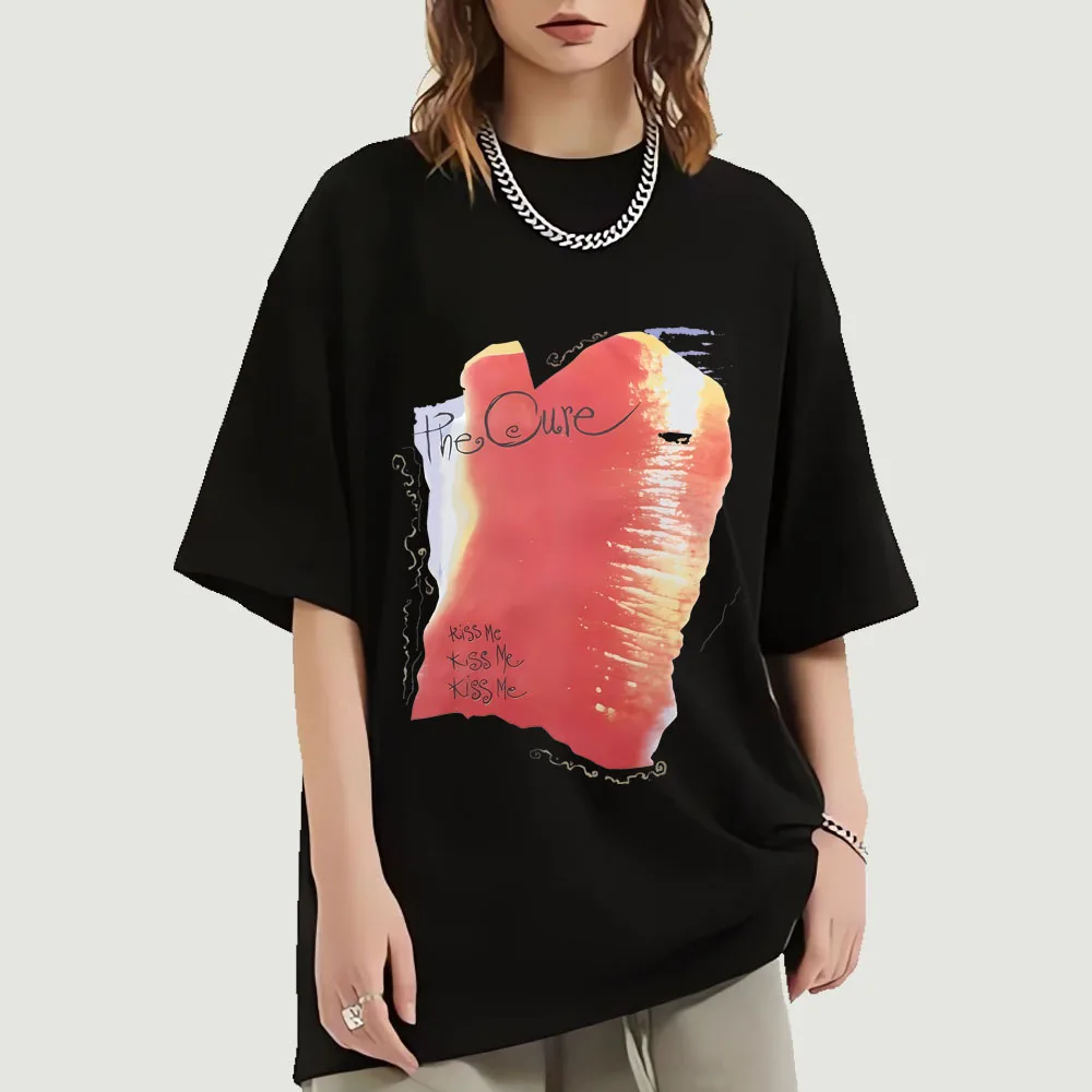

Vintage 1987 The Cure Kissing Tour Concert T Shirt Woman Man Fashion Harajuku Short Sleeve T-Shirt Hip Hop Oversized T-Shirts