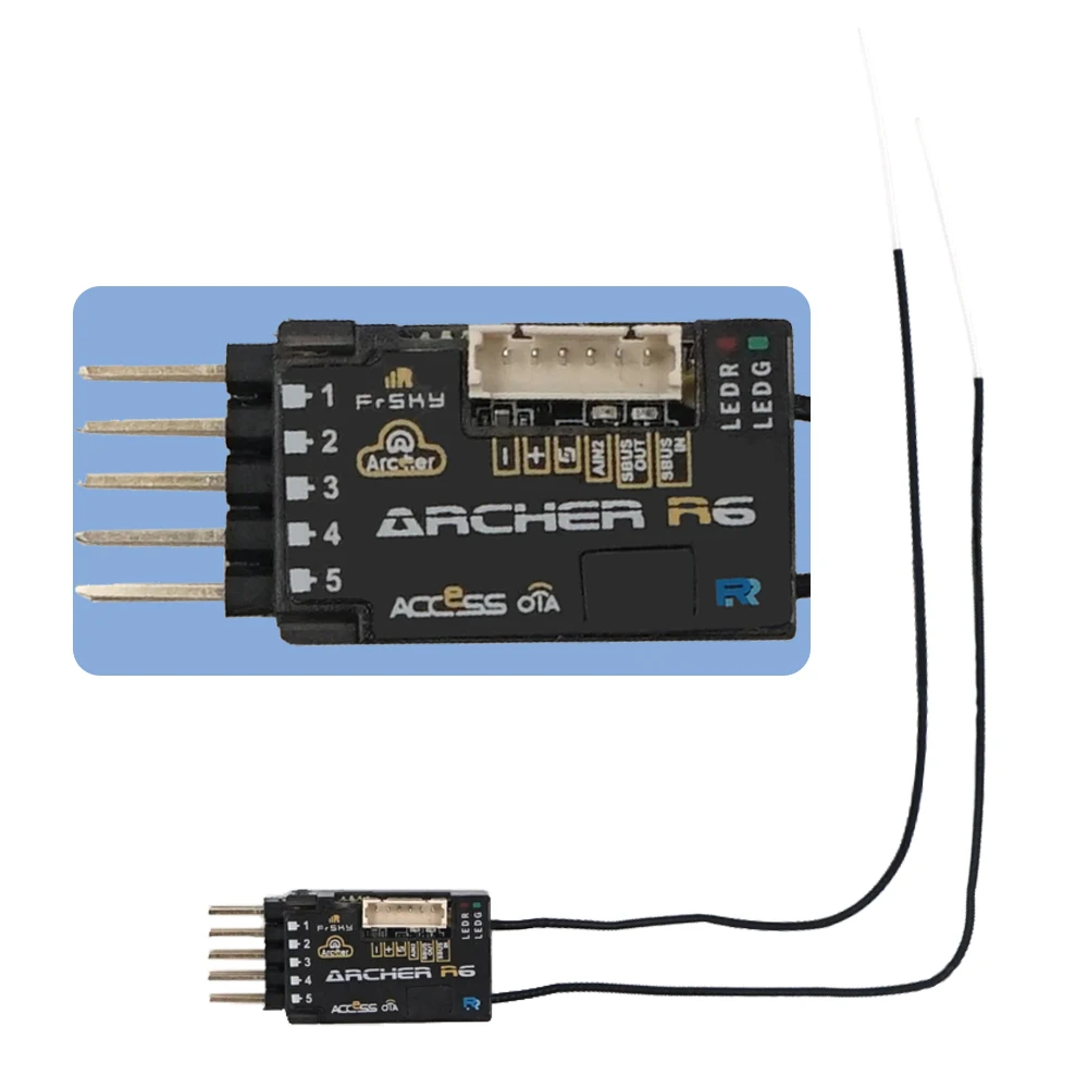 

FrSky 6 High-precision PWM Channels ACCESS Archer R6 receiver Tiny and lightweight,with OTA Supports signal redundancy