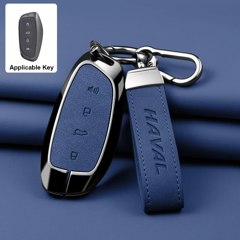 

Автомобильный кожаный чехол для ключей из цинкового сплава для Great Wall Haval H6 2024 H9 2025 H2 M6 Cool Dog Plus Owl Dragon MAX F7 F7X F7H H8 H3