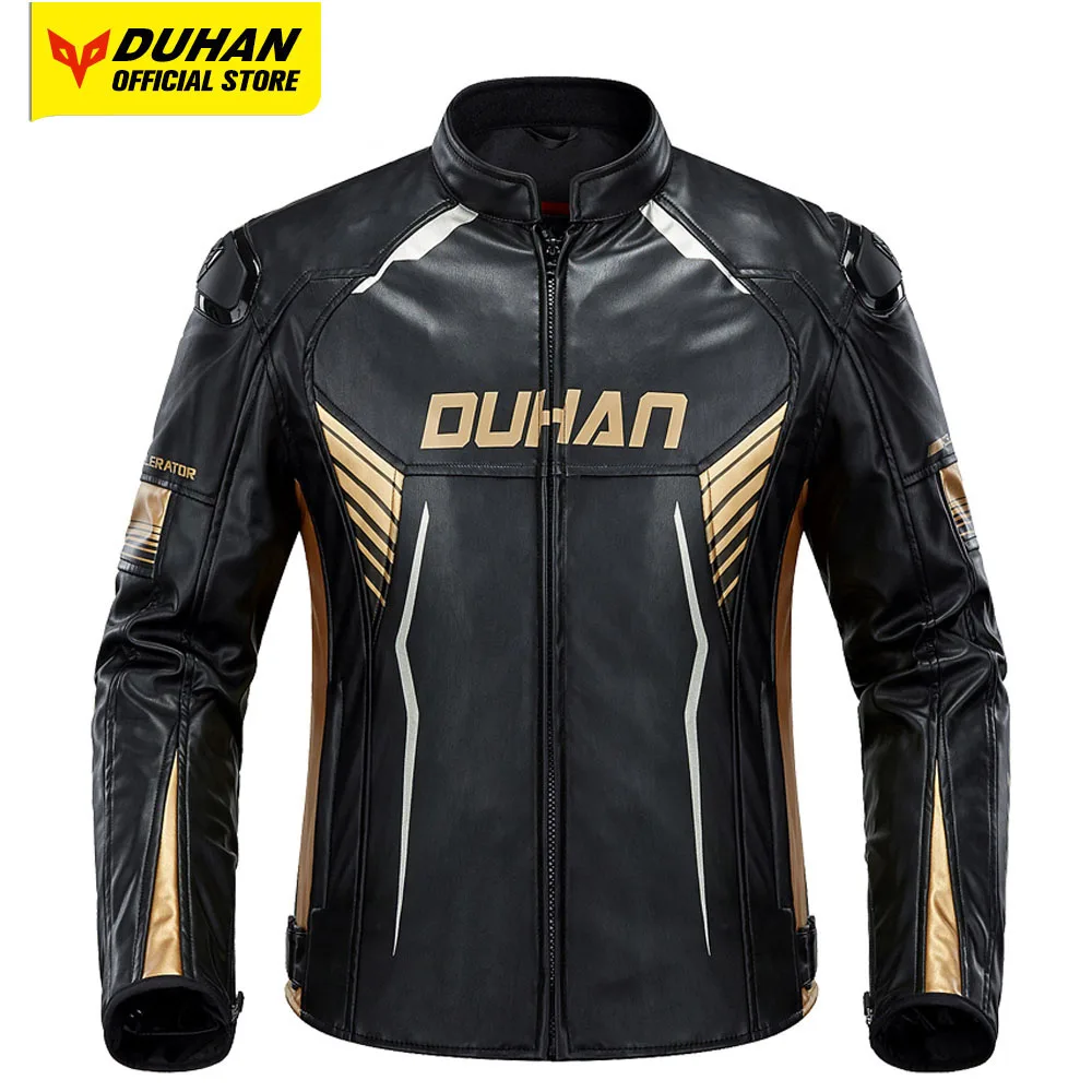 

DUHAN Waterproof Motorcycle Jackets Men Moto Body Protector Reflective Chaqueta Women Motocross Cycling Winter Warm Clothing