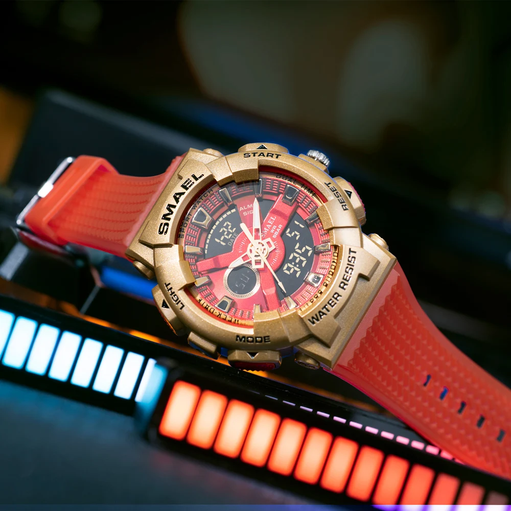 SMAEL мужские спортивные часы для мужчин будильник военный секундомер