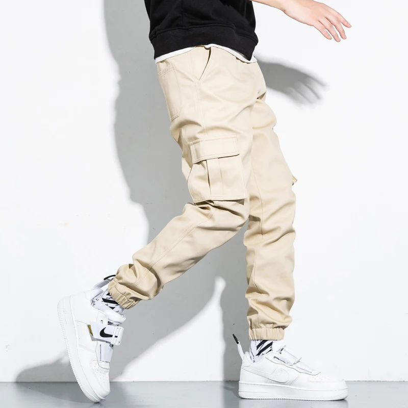 

Spring/Summer Men's Cotton Cargo Pants Plus Size Sports Drawstring Cargo Pants Fashion Casual Men's Jogging Pants Bermuda Men's