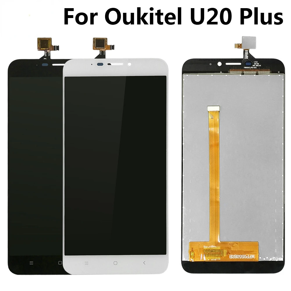 

LCD Display For Oukitel U20 Plus Touch Screen Digitizer LCD Display Assembly Panel Sensor Replacement Wholesale