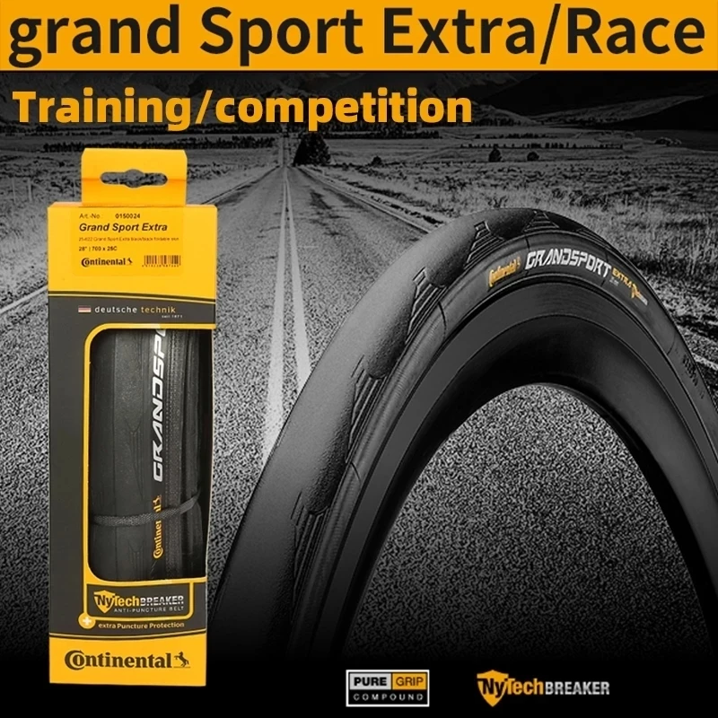 Original Continental Road Tire GRAND Sport Race & Extra 700× 23C / 25C / 28C Foldable Road Bicycle Clincher Gravel Bike Tyre