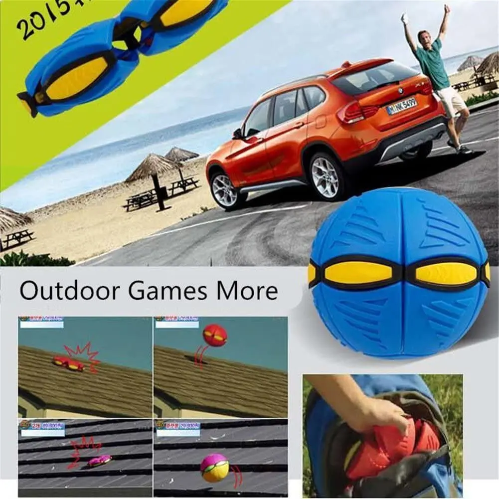 Фото Игры Goliath, Phlat Ball V3, детские игры, бросать диск, поймать шар, летающий трансформирующий шар, есть 3/6 люминесцентные лампы для светящихся №2